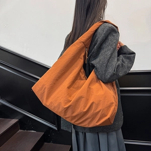 Grote capaciteit feloranje shopper tas minimalistische schoudertas voor dagelijks gebruik
