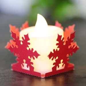 Christmas snowflake hollow paper lampshade with LED tea light candle for festive decoration