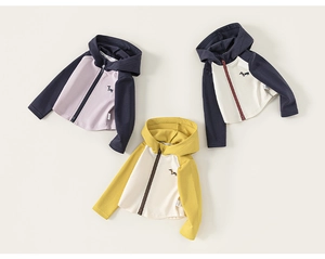Détail de sweats à capuche en coton pour tout-petits avec broderie chien mignonne