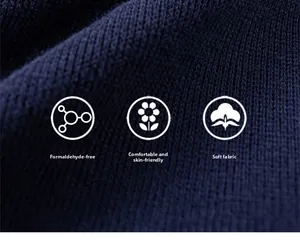 Close-up of skin-friendly dark blue knit fabric with soft texture and safe material