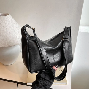 Große Kapazität Retro Minimalistisch Hobo Umhängetasche Für Damen Einfarbig Crossbody Handtasche Mit Verstellbarem Riemen Alltags Tasche