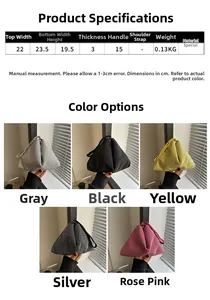 Größentabelle und Maße für die dreieckige Strass-Handtasche mit verschiedenen Farboptionen