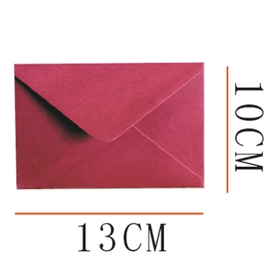 Premium burgundy pearlescent paper envelope in 13x10cm size with classic V-flap design