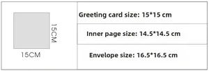 Size specifications for lace wedding invitation cards including envelope and inner sheet