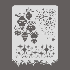 Christmas PET Hollow Drawing Stencils For Kids Snowflakes Star Pattern DIY Painting Template Festive Blackboard Decoration