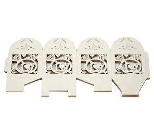 Laser cut white paper wedding favor box with LOVE and diamond ring hollow design