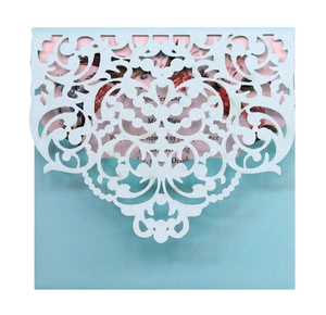 European Laser Cut Hollow Floral Invitation Card Set For Wedding Engagement Party Pearlescent Paper Greeting Card