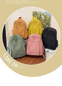 Waterproof nylon backpack shown in five versatile colors for daily commuting and travel