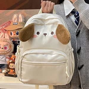 Japanese Style Cartoon Nylon Backpack Cute Animal Ears Transparent Window Ita-bag School Bag For Teenagers Women Casual Daypack