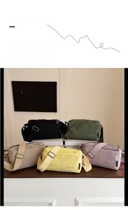 Selection of multi-color nylon messenger bags with adjustable straps and logo detail