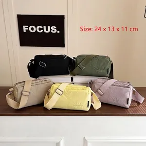 Women's Casual Polyester Crossbody Bag Large Capacity Lightweight Multi-Pocket Shoulder Bag For Outdoor Urban Simple Style