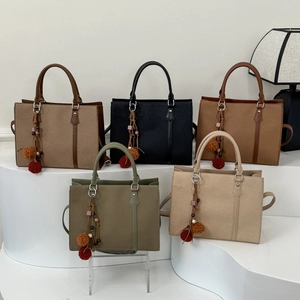 Große Damen Tragetasche Minimalistisch Kunstleder Schultertasche Mit Webstruktur Retro Handtasche Für Den Täglichen Gebrauch