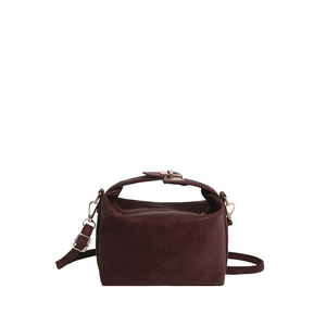 Sac à main bandoulière marron foncé minimaliste à grande capacité avec sangle réglable