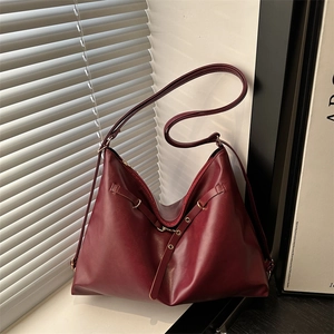 Vintage Large Capacity PU Leather Shoulder Bag For Women Fashion Crossbody Tote For Casual Commuting Daily Functional