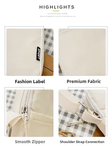 Detail of white nylon crossbody bag showing sport tag, durable fabric and metal zippers