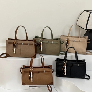 Vintage Schultertasche Mit Webstruktur Für Damen Große Kapazität Pendler Tragetasche Retro Gürtelschnalle Achselhandtasche