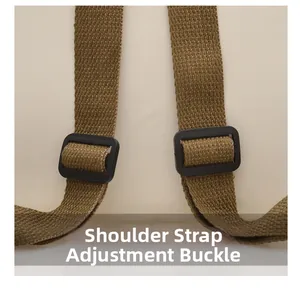 Close-up of adjustable nylon shoulder straps with black plastic buckles on a child's backpack
