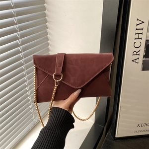 Leopard Print Envelope Crossbody Bag For Women Synthetic Leather Chain Shoulder Bag Fashion Evening Clutch Square Bag