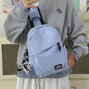Women Nylon Crossbody Chest Bag Stylish Minimalist Large Capacity Shoulder Bag Casual Streetwear Travel Backpack For Students