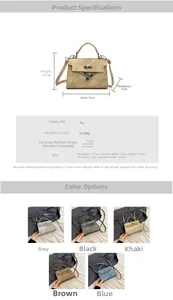 Specifiche dettagliate e opzioni di colore della mini borsa retrò in pelle PU chic