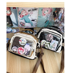 Sacs Ita bicolores avec fenêtres en PVC transparent pour badges et pin's anime
