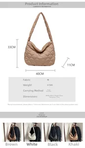 Guida alle taglie per borsa tote trapuntata con dimensioni di quaranta per trentatré centimetri
