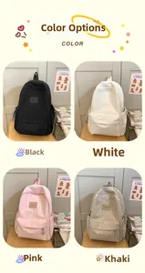 Detail of multi-color minimalist backpacks featuring stylish vertical pleated texture design