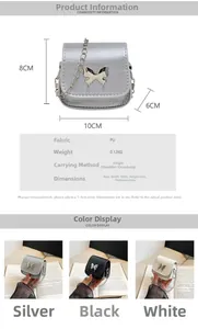 Mini sac selle papillon avec chaîne détails de taille et options de couleurs chic