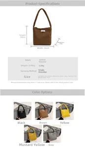 Tableau des tailles détaillé pour le sac seau en peluche avec mesures et coloris