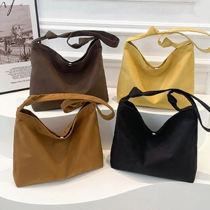 Women Suede Tote Bag Large Capacity Commute Shoulder Bag With Knotted Strap Solid Color Fashion Hobo Bag Handbag