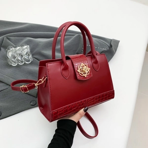 Sac Fourre-Tout Vintage Urbain Minimaliste en Suède pour Femmes Grande Capacité Motif Crocodile Sac à Main Bandoulière Navettage