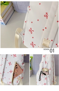 Details von gepolsterten Trägern, Diebstahlschutz-Rückentasche und Seitentasche des Rucksacks