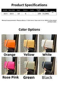 Détails de mini sacs en cuir PU avec bandoulière en perles en six couleurs vives