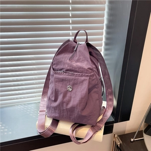 Women Fashion Nylon Backpack Casual Water Resistant Large Capacity Travel Chest Bag Lightweight Crossbody Shoulder Daypack