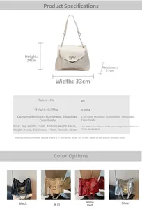Paramètres de taille détaillés et options de couleur pour le grand sac fourre-tout