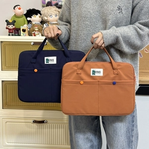 Sac à Main Casual en Nylon pour Ordinateur Portable Femme Sacoche Polyvalente Housse Tablette Avec Multi Poches pour Bureau Quotidien