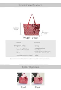 Spécifications détaillées de la taille du sac de mariage avec broderie traditionnelle du bonheur