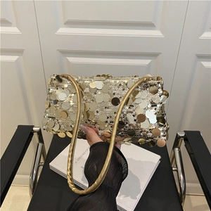 Women Luxury Sequin Underarm Bag Elegant Evening Clutch Bag For Party Wedding Banquet Small Fashion Shoulder Handbag
