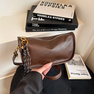 Women Retro Synthetic Leather Shoulder Bag Vintage Minimalist Square Crossbody Bag Commuter Handbag For Ladies Daily Fashion
