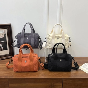 Women Lightweight Waterproof Nylon Handbag Multi Pocket Small Square Shoulder Bag Adjustable Strap Casual Daily Purse