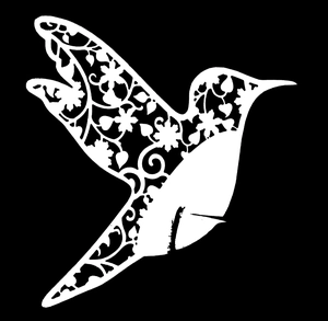 Elegante Platzkarte in Kolibri-Form mit lasergeschnittenem Muster für Hochzeitsdekorationen