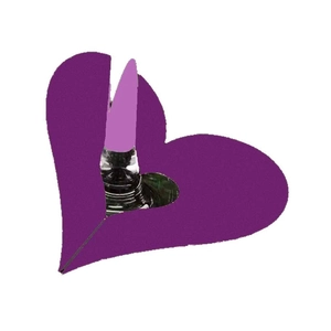 Pink heart-shaped laser cut paper cards for wedding wine glass decorations