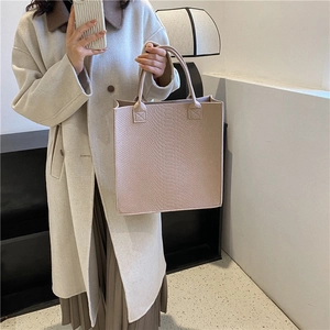 Pink embossed snakeskin tote bag for women, large minimalist leather shoulder bag for work