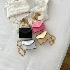 Women Fashion Mini PU Leather Envelope Chain Bag Small Square Crossbody Shoulder Bag For Daily Commuting Social Party