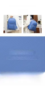 Detail of waterproof blue oxford fabric showing high density texture and wear resistance