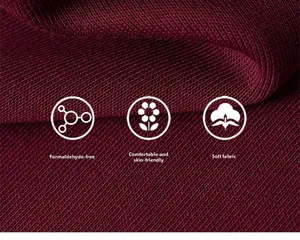 Detail of burgundy knitted fabric with horizontal texture, formaldehyde-free and soft skin-friendly