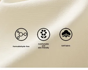 Détail du tissu doux et respectueux de la peau, sans formaldéhyde pour veste enfant