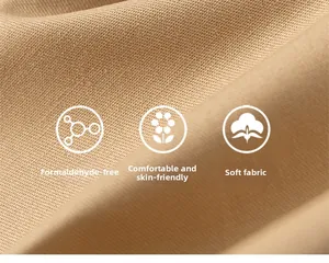 Détail macro du tissu sergé kaki pour pantalon garçon montrant sa texture douce
