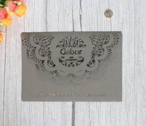 Inviti di Nozze Tagliati al Laser Carta Perla Artificialta Pizzo Cuore Biglietti d'Invito per Matrimonio Fidanzamento Anniversario Stile Europeo di Lusso
