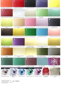 Detail showing paper swatches and laser-cut hollow patterns in multiple colors and finishes